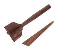 Operitacx Ensemble de 2 pièces : presse-purée et spatule en bois - Presse-viande - -viande en bois de teck pour hachée - Hachoir à manuel pour écraser pommes de terre et légumes