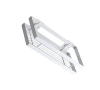 Operitacx Étagère de Rangement Murale pour Salle de Bain et Balcon en Acier Carbone Blanc, Structure Creuse Drainage D'eau, Support Toilette Multifonction sans Perforation