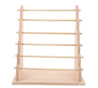 Operitacx Étagère de rangement pour rubans : support à 6 niveaux en bois pour bobines de ruban - Présentoir pour bobines de, idéal pour les loisirs créatifs, la pâtisserie, les fleuristes et
