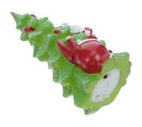 Operitacx Figurine de Noël Miniature en Résine Père Noël Grimpant, LED | Décor de Fête Vert, Compact et Léger, pour Chambre, Étagère, Centre de Table