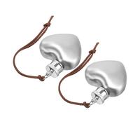 Operitacx Flasque à Vin Portable Forme Cœur 2pcs en Acier Inoxydable 30ml sans Goût Solide pour Voyage et Aventure en Plein Air
