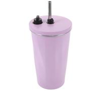 Operitacx Gobelet Isotherme 600ml en Acier Inoxydable avec Paille Pourpre | Format Léger et Facile à Ranger, Usage Maison ou Randonnée, Capacité 600ml, Style Festif