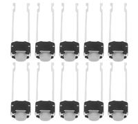 Operitacx Interrupteur Tactile Lot de 20 Plastique et Cuivre pour Prototypage Électronique à Bouton-poussoir Momentané Rond 2 Broches, Technologie Faible Bruit, Activation Légère