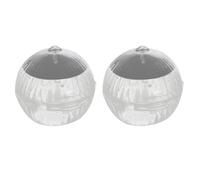 Operitacx Lampe Solaire Sphérique Flottante 2 Pièces, Décoration Extérieure | Plastique, sans Fil, Anneau Suspendre, Usage Étang et Aquarium, Modèle 2v/60ma