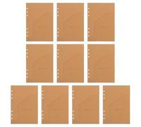 Operitacx Lot de 10 intercalaires A5 à pochettes, en papier kraft, avec 6 perforations et pochettes pour enveloppes, recharges pour classeurs, agendas et carnets de voyage.