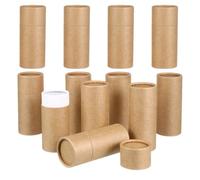 Operitacx Lot de 12 Tubes Ronds en Papier Kraft 50ml pour Huiles Essentielles, Boîte D’emballage Écologique et Portable, Tube en Papier Résistant pour Rangement et Voyage, Coffrets Présents