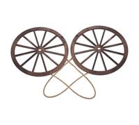 Operitacx Lot de 2 Roues en Bois Vintage Rustique de 20 Cm à Suspendre Murales, Décoration Murale Circulaire Texture Naturelle, pour Jardin et Garage