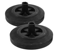 Operitacx Lot de 2 roulettes de rechange pour poubelle : roulettes pour poubelle d'extérieur - diamètre intérieur du trou : 2,2 cm (0,86 pouce) - pour de jardin ou de terrasse