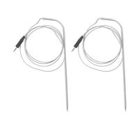 Operitacx Lot de 2 sondes de température pour barbecue et fumoir : sonde de température avec capteur et prise de 2,5 mm, en acier inoxydable haute, pour une utilisation barbecue.