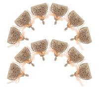 Operitacx Lot de 25 Boîtes à Dragées Creuses Ajourées pour Mariage en Carton Pailleté Rose Doré avec Ruban, Emballage Présent pour Bonbons, Chocolat et Présents Invités, Décoration