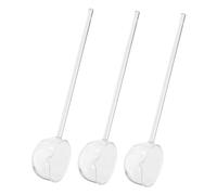 Operitacx Lot de 3 Louches à Soupe en Verre Transparent Résistant Chaleur avec Long Manche et Bec Verseur, pour Soirées Professionnelles et Usage Domestique