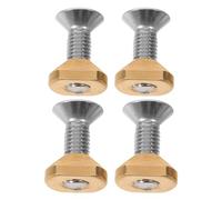 Operitacx Lot de 4 écrous en T M8 pour hydrofoil - Écrous en T en Laiton et Acier Inoxydable avec vis M8 pour Rails d'hydrofoil, Planches à Voile, Kitesurf, wingfoil, Sup et Foil Surf.