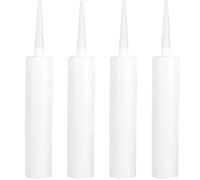 Operitacx Lot De 4 Tubes De Calfeutrage Vides Reutilisables En Plastique Tube Mastic Vide Pour Silicone Résines Et Joints Pour Carrelage Angles Et Réparations Maison