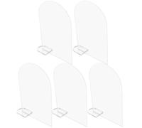 Operitacx Lot de 5 Ensembles de Cartes Marque-Places en Acrylique Transparent Supports en ABS et Aluminium, Conçus pour Mise en Place de Tables Lors de Mariages et Réceptions
