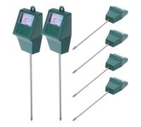 Operitacx Lot de 6 humidimètres de Jardin, Moniteur d'humidité du Sol Portable pour Plantes et Fleurs, jauge à sonde analogique pour Potager et pelouse, sans Pile.