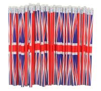 Operitacx Lot De 60 Crayons En Bois Avec Motifs Drapeau Britannique Union Jack - Crayons Multicolores Pour Écriture Scolaire Bureau Et Activités Artistiques