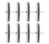 Operitacx Lot de 8 Supports de Fixation pour mât de Parasol Ovale, Renforts métalliques Robustes pour pièces de Rechange de 25 mm pour Tige de Parasol Ovale cassée.