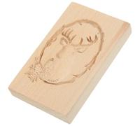 Operitacx Moule à Biscuits en Bois Sculpté, Renne de Noël, pour Cuisson | Décoration de Pâtisserie, Forme Unique en Bois, Confortable à Utiliser, Stable, Beige