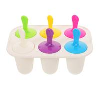 Operitacx Moule à Glaces Soi-même en Silicone avec 6 Cavités, Couvercle Hermétique, Compact et Multifonctionnel pour Desserts Maison et Fabrication de Glaces