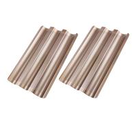 Operitacx Moule Acier Carbone 2 Pièces Antiadhésif Design Perforé 3 pour Pâtisserie et Cuisson de Baguettes Four