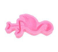 Operitacx Moule en silicone flamant rose : moule de cuisson 3D flexible pour mousse, gâteau, chocolat, fondant et bonbons - de 17 x 9,5 cm pour la fabrication de bougies, savons et autres objets en