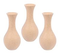 Operitacx Moules à Vase Couleur Kaki pour DIY Lot de 3 en Bois Structure Simple et Pratique, Modèle Décoratif pour Fleurs à Usage Domestique et Jardin