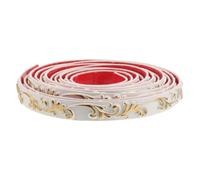 Operitacx Moulure Décorative Autocollante PVC Flexible pour Cadre Miroir | Blanc, Finition Or Classique, Présegmentée, Pose DIY Simple, pour Salles de Maquillage et Zones Fréquentées