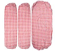 Operitacx Nappe pour Pique- Imperméable et Résistante à L'usure, Couverture de Table Élastique en Flanelle et Pvc, Housse de Protection Anti-poussière Rouge et Blanc à Carreaux, pour Jardin
