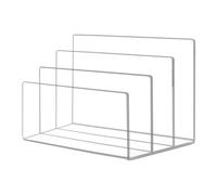 Operitacx Organisateur de Dossiers pour Bureau en Acrylique Blanc, Trieur de Fichiers Transparent pour École et Maison, Optimise l'espace de Travail