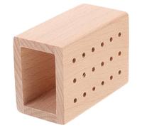 Operitacx Organisateur Outils Bois 18 Trous pour Embouts de Manucure, Bloc de Rangement Compact Adapté pour Usage Domestique et Salon de Beauté