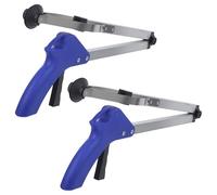 Operitacx Outil Pince Multi-usage Haute Résistance de Ramassage des Déchets Pliable en Alliage D'aluminium Bleu pour Seniors et Personnes Handicapées en Extérieur