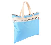 Operitacx Paquet à Dossiers A3 Bleu en Toile, Pochette Zippée Légère et