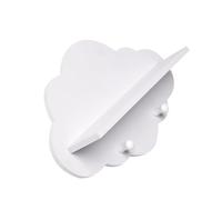 Operitacx Patère Murale en Panneau Bois Plastique Blanc, Robuste et Décorative, pour Décoration Salon et Rangement Le Séjour