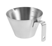 Operitacx Pichet à Mousser en Acier Inoxydable Argenté avec Échelle de Mesure Précise, Portable, pour Boissons Caféinées et Sauces Cuisine Maison