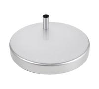 Operitacx Pied de Lampe de Bureau à Bras Articulé en Fer Argenté | Socle Stable, Limite le Basculement, Protège les Surfaces, pour Studios et Chambres, Finition Texturée