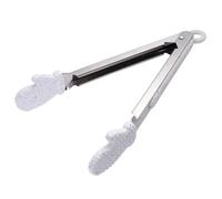 Operitacx Pince Alimentaire Blanche de Noël et Silicone, en Acier | Légère et Multifonction, Crochet Suspendre, Style Mignon, Barbecue Cuisine