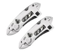 Operitacx Pince Multifonction en Acier Inoxydable Portable 2 Pièces pour Camping et Voyages, Outil Multi-usages Compact pour Projets de Réparation DIY