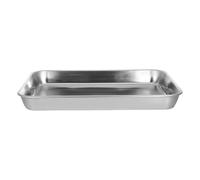 Operitacx Plaque à Pâtisserie en Acier Inoxydable 304 Fond Plat, Bords Lisses, Plateau de Cuisson Solide pour Camping et Usage Quotidien