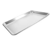 Operitacx Plaque de Cuisson en Aluminium Épais 31,5x24,2x2,5 CM | Fond Plat, Usage Four et Barbecue, Compatible Cuisson, Entretien Facile, Finition Argentée