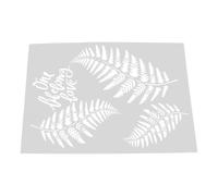 Operitacx Pochoir Mural Réutilisable Feuille de Fougère, pour Toile et | Motif Botanique en PET Blanc, Surface Lisse, Limite les Bavures, Atelier Maison ou réative