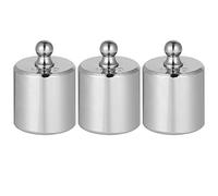 Operitacx Poids de Calibrage pour Balance Électronique, Lot de 3 Pièces en Acier Argenté Surface Lisse, Accessoires Pince Inclus pour Étalonnage Précis