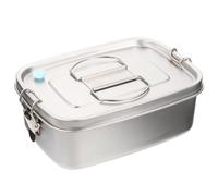 Operitacx Porte-bento Rectangulaire 1,1 L en Acier Inoxydable 304 Argenté | Couche Unique, Capacité 1,1 L, Usage Maison et Extérieur, pour Adultes et Travailleurs
