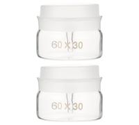 Operitacx Pots de Pesée pour Laboratoire de Chimie Faciles à Utiliser Lot de 2 en Verre avec Couvercle, Surface Lisse et Développement D'intérêt
