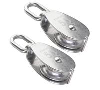 Operitacx Poulie Fixe en Acier Inoxydable 304 Gorge en U, Structure Stable et Forte, Lot de 2 Pièces pour Levage et Traction de Câble