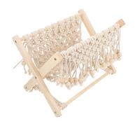Operitacx Range Revues Nordique Tissé en Bois et Coton, Beige | Style Bohème, Campagne Rétro, Usage Bureau et Appartement, pour Magazines et Lettres, Pliable