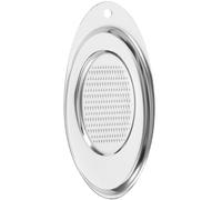Operitacx Râpe Inoxydable Multifonction pour Ail et Gingembre Forme Ovale Compacte Facile à Nettoyer Ustensile de Cuisine Pratique pour Épices Légumes