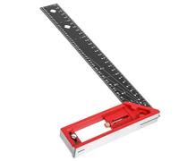 Operitacx Règle de Menuiserie en Alliage D'aluminium Rapporteur D'angle Rotatif 45° Réglable et Conception Coulissante pour Mesure Polyvalente en Construction et Travail du Bois