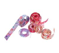 Operitacx Rubans Japonerie en Coton Imprimé Fleur de Cerisier, 8 Rouleaux 1 Cm 2,5 Cm de Large, Rubans pour Bouquets et Décorations de Mariage, Accessoires Nœuds et Emballages Présents