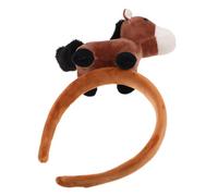 Operitacx Serrage-tête Cheval Peluche Marron, Accessoire | Photo Prop pour 2026, Style Festif Cartoon, Tissu Doux, pour Garçon et Filles, Célébration et Printemps