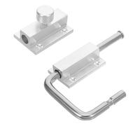 Operitacx Serrure de Porte Multifonction, Verrou de Porte et Fenêtre en Acier Inoxydable, Angle Réglable, Anti-effraction, Argenté, 10,5x8,5x1,6cm, pour Fenêtre Coulissante et Patio
